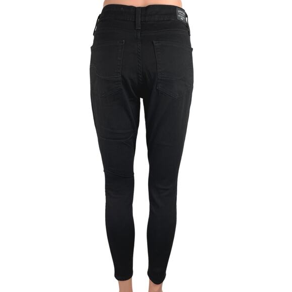 Levi's Gold Black Mid Rise Stretch Skinny Ankle Denim Jeans Levi Strauss Sz 28 - Picture 3 of 5